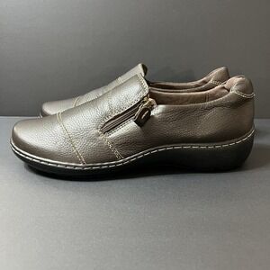 Clarks Cora Harbor Women's Size 9 Brown Leather Shoes Side‎ Zip New without Box